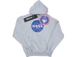 Nasa - Felpa Con Cappuccio Logo Da Uomo BI1867 (Xxl) (Grigio)