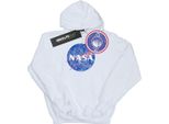Nasa - Felpa Con Cappuccio Logo Da Uomo BI1867 (Xxl) (Bianco)