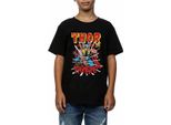 Thor - Maglietta "Thwak"" Da Ragazzo BI1452 (128) (Nero)"