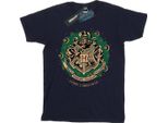 Harry Potter - Maglietta Per Ragazzi - Design Natalizio BI1681 (116) (Blu Navy)
