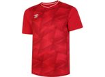 Umbro - Maglia "Triassic"" Uomo Manica Corta UO1894 (S) (Vermiglio/Rosso Ciliegia)"