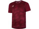 Umbro - Maglia "Triassic"" Da Uomo A Manica Corta UO1894 (S) (Rosso Vino/Tan)"