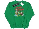 Disney - Felpa "Topolino E Amici - Auguri D'inverno"" Da Donna BI28079 (L) (Verde Irlandese)"