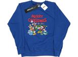 Disney - Felpa "Topolino E Amici - Auguri D'inverno"" Da Donna BI28079 (Xl) (Blu Reale)"