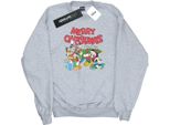 Disney - Felpa "Topolino E Amici - Auguri D'inverno"" Da Donna BI28079 (Xxl) (Grigio)"