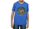Harry Potter - Maglietta Per Ragazzi - Design Natalizio BI1681 (116) (Blu Reale)