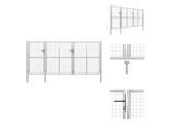Vidaxl Cancello Da Giardino In Acciaio 400 X 150 Cm Argento - Cancelli Da Giardino