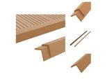 Vidaxl Modanature Angolari 5 Pz. Wpc 170 Cm Colore Teak - Pavimenti E Tappeti