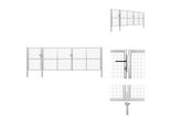 Vidaxl Cancello Da Giardino In Acciaio 500×150 Cm Argento - Cancelli Da Giardino