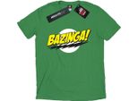 The Big Bang Theory - Maglietta "Bazinga"" Da Uomo BI1582 (M) (Verde Irlandese)"