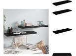 Vidaxl Mensole Galleggianti 2 Pz. Nero Lucido 80X23,5X3,8 Cm Mdf - Mensole A Muro