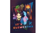 Elemental - Stampa Su Tela Con Cornice, Figure PM9367 (40 Cm X 30 Cm) (A Colori)