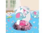 Amscan - Decorazione, Set Battesimo - Cartone SG27223 (Taglia Unica) (Blu/Rosa/Bianco)