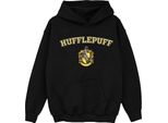 Harry Potter - Felpa Con Cappuccio "Hufflepuff"" Per Ragazzi BI7906 (128) (Nero)"