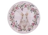 Piattino Clayre & Eef Ø 33 Cm Coniglio In Plastica Rosa