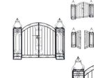 Vidaxl Cancello Decorativo In Ferro Battuto 122×20,5×100 Cm - Archi Di Rose, Tralicci E Pergole