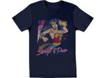 Wonder Woman - Maglietta "Forza E Potere"" Per Bambina BI927 (116) (Blu Navy)"