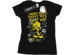 Looney Tunes - Maglietta "More Puddy Tats"" Da Donna BI1485 (M) (Nero)"
