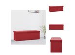 Vidaxl Panca Pieghevole Con Spazio Di Archiviazione In Pvc Rosso Vino - Panche Per Il Corridoio E Per La Casa