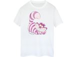 Alice Nel Paese Delle Meraviglie - Maglietta Da Donna BI379 (3XL) (Bianco/Rosa/Viola)