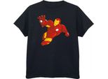 Iron Man - Maglietta Da Ragazzo BI372 (128) (Nero/Rosso)