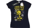 Looney Tunes - Maglietta "More Puddy Tats"" Da Donna BI1485 (Xl) (Blu Navy)"