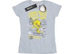 Looney Tunes - Maglietta "More Puddy Tats"" Da Donna BI1485 (M) (Grigio)"