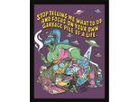 Letter Shoppe - Poster Incorniciato "Concentrati Sui Tuoi Rifiuti"" PM7931 (30 Cm X 40 Cm) (A Colori)"