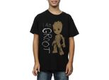 Guardiani Della Galassia - Maglietta "I Am Groot"" Per Ragazzi BI592 (116) (Nero)"