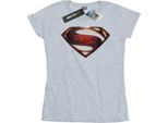 Superman - Maglietta Da Donna BI611 (S) (Grigio)