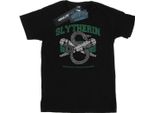 Harry Potter - Maglietta "Slytherin Quidditch"" Da Donna BI26194 (L) (Nero)"