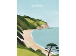 Henry Rivers - Leinwanddruck "Devon Blackpool Sands"" PM7446 (40 Cm X 30 Cm) (Bunt)"