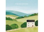 Henry Rivers - Stampa Su Tela "Yorkshire"" PM6798 (50 Cm X 40 Cm) (Blu/Verde/Crema)"
