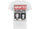 Rick And Morty - Maglietta Da Uomo NS6610 (M) (Bianco/Nero/Rosso)