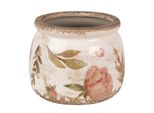 Vaso Da Fiori Clayre & Eef Ø 12X10 Cm Fiori In Ceramica Rosa Beige