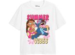 Lilo & Stitch - Maglietta "Summer Vibes"" Per Bambina TV2609 (116) (Bianco/Rosa)"
