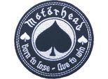 Motorhead - Tondo - Toppa Da Stirare "Born To Love, Live To Win"" - Poliestere RO7164 (Taglia Unica) (Nero/Bianco)"