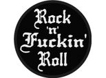 Generico - Toppa "Rock N' Fuckin' Roll"" - Poliestere RO7228 (Taglia Unica) (Nero/Bianco)"