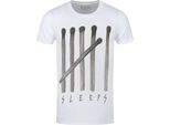 While She Sleeps - Maglietta Da Uomo/Donna Unisex RO7398 (Xl) (Bianco)