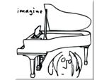 John Lennon - Magnete Da Frigo "Imagine"" RO9549 (Taglia Unica) (Bianco/Nero)"
