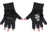 Misfits - Uomo/Donna Unisex Logo & Nemico - Guanti Senza Dita RO9562 (Taglia Unica) (Nero/Bianco)
