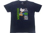 Woodstock - Maglietta Lavata Per Uomo/Donna Unisex RO7998 (S) (Blu Navy)