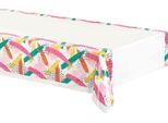 Creative Party - Con Bordo - Tovaglia Per Feste, Plastica SG26829 (Taglia Unica) (Bianco/Colorato)