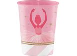 Creative Party - Ballerina - Tazza Per Feste, Plastica SG26779 (Taglia Unica) (Rosa/Bianco/Oro)