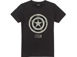 Captain America - Maglietta "Ballpoint"" Da Uomo TV2481 (M) (Nero)"