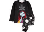 Nightmare Before Christmas - Pigiama Per Bambina NS7495 (128) (Nero/Bianco)
