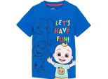 Cocomelon - Maglietta "Let's Have Fun"" Per Bambino A Maniche Corte NS7497 (98) (Blu)"