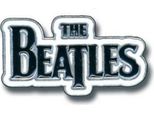 The Beatles - Logo Drop-T - Distintivo - Metallo RO7113 (Taglia Unica) (Nero/Bianco)