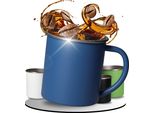 Tazza In Acciaio Inox "Adventura"" - Capacità 340 Ml - Robusta Tazza Da Campeggio - Tazza Infrangibile Con Bordo Arrotondato - Tazza Per Attività All'aperto E Al Chiuso Blu"