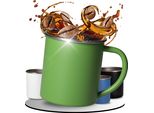 Tazza In Acciaio Inox "Adventura"" - Capacità 340 Ml - Robusta Tazza Da Campeggio - Tazza Infrangibile Con Bordo Arrotondato - Tazza Per Attività All'aperto E Al Chiuso Di Colore Verde"